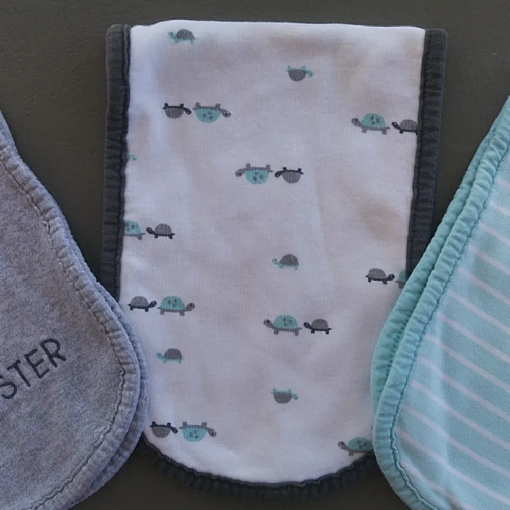 Carter's Blue and Grey Burp Clothes